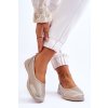 Kožené dámské prolamované baleríny béžové Lucy (Veľkosť 36)
