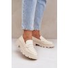 Dámské mokasíny z eko kůže světle béžové Sendall (Veľkosť 39)