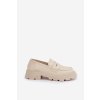 Dámské mokasíny z eko kůže světle béžové Sendall (Veľkosť 39)