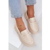 Dámské mokasíny z eko kůže světle béžové Sendall (Veľkosť 39)
