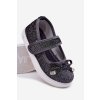 Detské baletky s mašľou čierne amirinas / Z513/Z514 BLACK (Veľkosť 20)