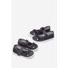 Detské baletky s mašľou čierne amirinas / Z513/Z514 BLACK (Veľkosť 20)