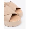 Béžové dámske šľapky na platforme Seastar kod CCC -1- QT112P-KH (Veľkosť 38)