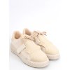 Dámske béžové tenisky z eko kože na šnúrovanie, štýlové na bežný deň NB513P