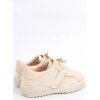 Dámske béžové tenisky z eko kože na šnúrovanie, štýlové na bežný deň NB513P