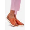 Dámské kožené papuče na klínu Artiker 56C2149 oranžové (Veľkosť 40)
