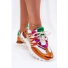 Kožené polobotky tenisky Dámske artiker 56c1737 multicolor / 56C1737 WHT/ORANGE (Veľkosť 36)