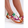 Kožené polobotky tenisky Dámske artiker 56c1737 multicolor / 56C1737 WHT/ORANGE (Veľkosť 36)