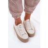 Dámské Tenisky Na Platformě S Pletením Lee Cooper LCW-25-02-3284 Světle Béžové (Veľkosť 39)