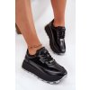 Dámske kožené tenisky na platforme big star rr274873 hi-poly system čierne / (Veľkosť 36)