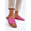 Dámské semišové žabky fuchsie Amite (Veľkosť 36)