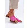 Dámské semišové žabky fuchsie Amite (Veľkosť 36)