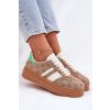 Nízké Sneakersy Na Platformě Khaki Ovivene (Veľkosť 36)