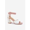 Lakovane Dámske Sandále na podpätku vinceza 20266 biele / 20266 BIAŁY (Veľkosť 36)