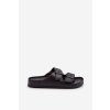 Dámske Penové žabky s prackami čierne luciene / 24SD97-7738 BLACK (Veľkosť 36)