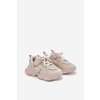 Detské tenisky na platforme béžove hanomess / G1810P BEIGE (Veľkosť 32)