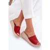 Dámské z velúruové Klapky Na Klínu Panto Fino Červené RR267040 (Veľkosť 36)