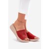 Dámské z velúruové Klapky Na Klínu Panto Fino Červené RR267040 (Veľkosť 36)