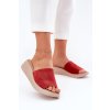 Dámské z velúruové Klapky Na Klínu Panto Fino Červené RR267040 (Veľkosť 36)