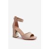 Elegantní dámské sandály na podpatku béžové Rosazara (Veľkosť 37)
