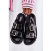 Kožené lakované Dámske Sandále s prackami big star rr274662 čierne / (Veľkosť 36)