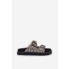 Semišové Dámske papuče s prackami d.franklin dfsh405002 zebra / DFSH405002 ZEBRA (Veľkosť 36)