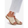 Pohodlné dámské sandály na platformě zlaté Claribelle (Veľkosť 40)