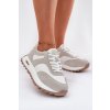 Semišové tenisky na platformě dámské Big Star RR274896 HI-POLY SYSTEM bílo-šedé (Veľkosť 36)