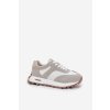 Semišové tenisky na platformě dámské Big Star RR274896 HI-POLY SYSTEM bílo-šedé (Veľkosť 36)