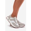 Semišové tenisky na platformě dámské Big Star RR274896 HI-POLY SYSTEM bílo-šedé (Veľkosť 36)