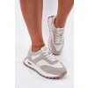 Semišové tenisky na platformě dámské Big Star RR274896 HI-POLY SYSTEM bílo-šedé (Veľkosť 36)