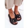 Kožené ploché Sandále s dekorací chebello 4642 čierne / 4642 CZARNY (Veľkosť 36)