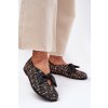 Kožené baletky s mašľou laura messi 2921 čierne / 2921/936-100 (Veľkosť 36)