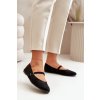 Ploché Baletky S Páskem z eko semišuové Černé Tirilina (Veľkosť 40)