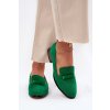 Semišové Polobotky Mokasíny Dámské S Ozdobou D&A LZ51-505 Zelené (Veľkosť 36)