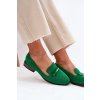 Semišové Polobotky Mokasíny Dámské S Ozdobou D&A LZ51-505 Zelené (Veľkosť 36)