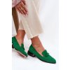 Semišové Polobotky Mokasíny Dámské S Ozdobou D&A LZ51-505 Zelené (Veľkosť 36)