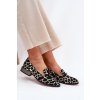 Semišové Polobotky Mokasíny Dámské S Ozdobou D&A LZ51-505 Černo-Zlaté (Veľkosť 36)