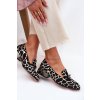 Semišové Polobotky Mokasíny Dámské S Ozdobou D&A LZ51-505 Černo-Zlaté (Veľkosť 36)