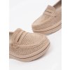 Béžové dámske mokasíny na platforme Goodin kod CCC -1- GD-FL6076BE (Veľkosť 40)