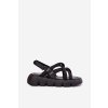 Dámske Sandále na platforme se pásky čierne filamira / SQC-101 BLACK (Veľkosť 36)
