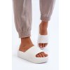 Dámské žabky na tlusté podrážce bílé Oreithano (Veľkosť 36)