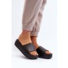 Dámske žabky na tlusté podrážce čierne oreithano / SS-133/S001 BLACK (Veľkosť 36)