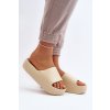 Dámske žabky na tlusté podrážce béžove oreithano / SS-133/S001 BEIGE (Veľkosť 41)
