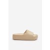 Dámske žabky na tlusté podrážce béžove oreithano / SS-133/S001 BEIGE (Veľkosť 41)