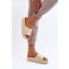 Dámske žabky na tlusté podrážce béžove oreithano / SS-133/S001 BEIGE (Veľkosť 41)