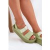 Dámske Sandále na platforme s suchým zipsom zelené nitepira / 100-430 GREEN (Veľkosť 36)
