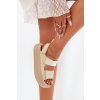 Dámske Sandále na platforme se suchým zipsom béžove nitepira / 100-430 BEIGE (Veľkosť 36)