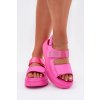 Dámske Sandále na platforme s popruhy fuchsie nitepira / 100-430 FUSHIA (Veľkosť 36)