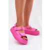 Dámske Sandále na platforme s popruhy fuchsie nitepira / 100-430 FUSHIA (Veľkosť 36)